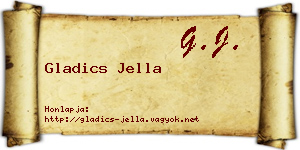 Gladics Jella névjegykártya